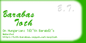 barabas toth business card